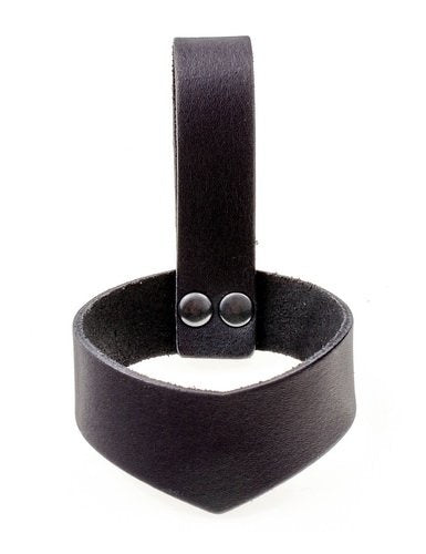 Leather drinking horn holder 0,7 L and larger, black