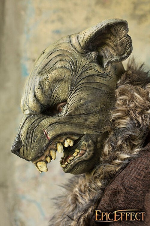 LARP knaagdier masker, bruin