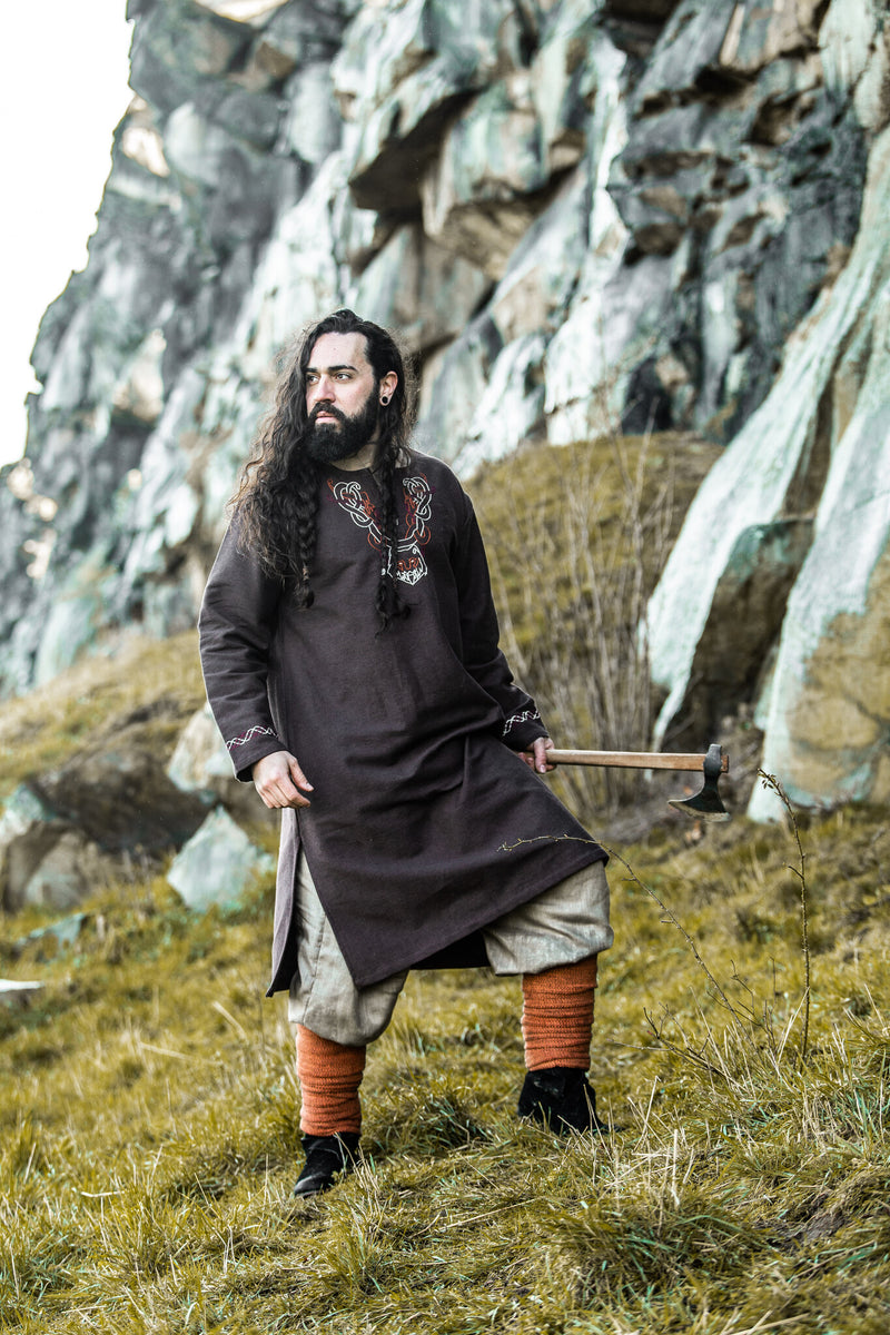 Viking tuniek wolf Fenrir, bruin