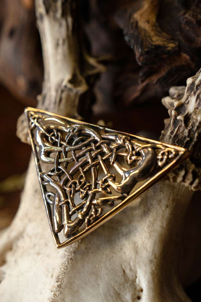 Insulær Keltisk broche Book of Kells, bronze 