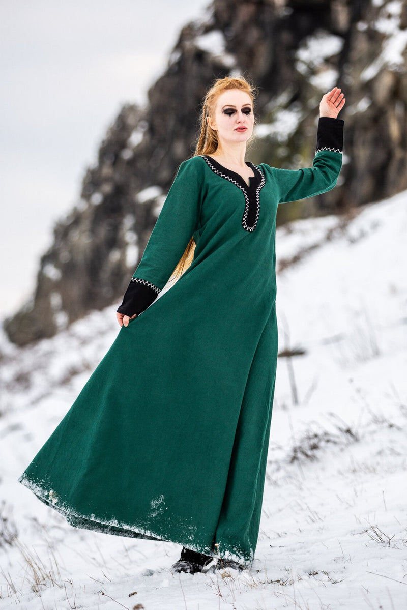 Viking dress Lagertha, green