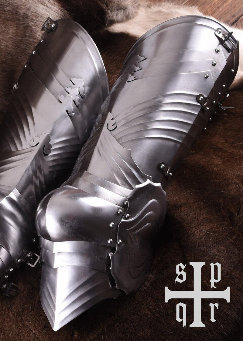 Gothiska cuisses, lårpansar, 1,6 mm 