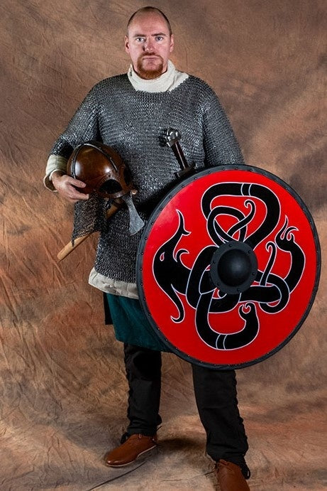 Haubergeon, gemixt, platte ringen, ronde klinknagels, 6 mm