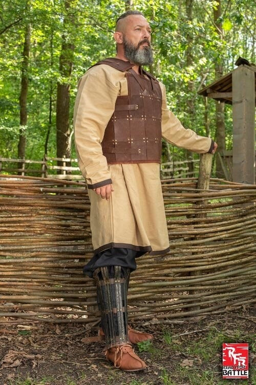 RFB Fighter, pantser van leer, bruin