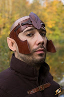 Elven hoofdband LARP, bruin leer