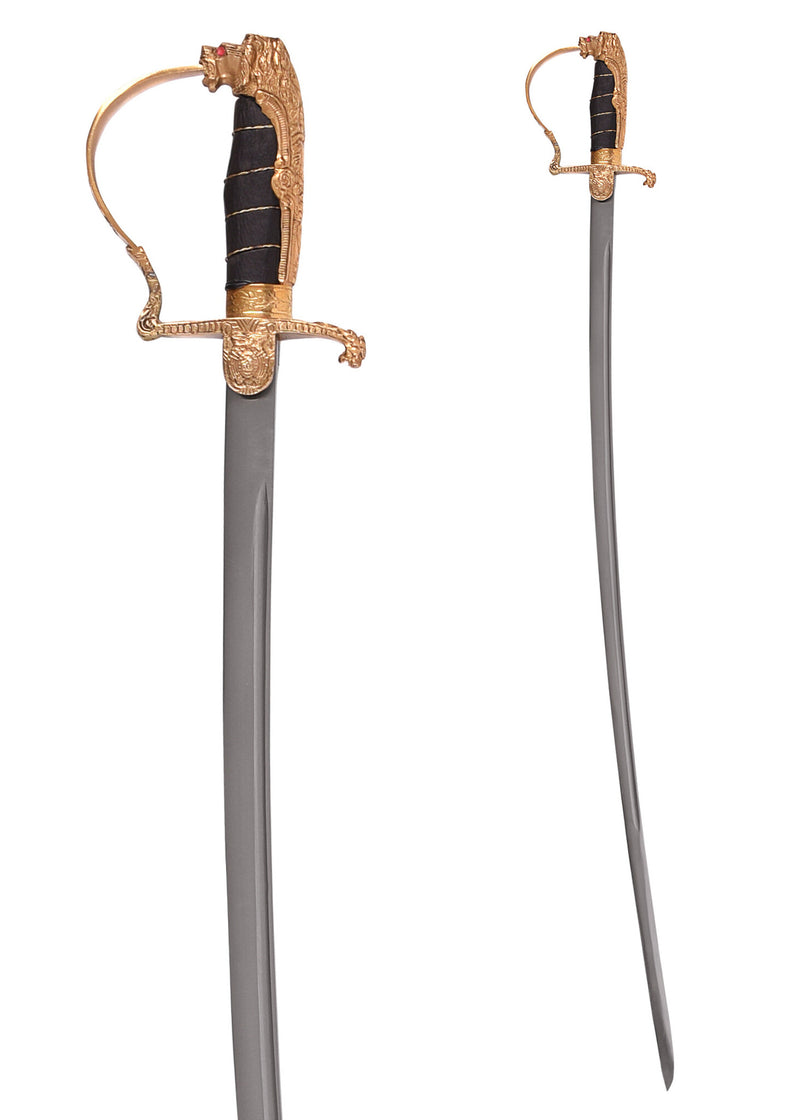 Duitse officierssabel leeuwenkop, semi-scherp