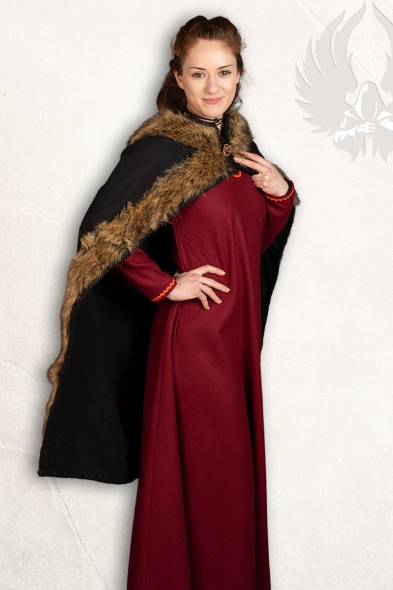 Viking mantel Bjorn zwart