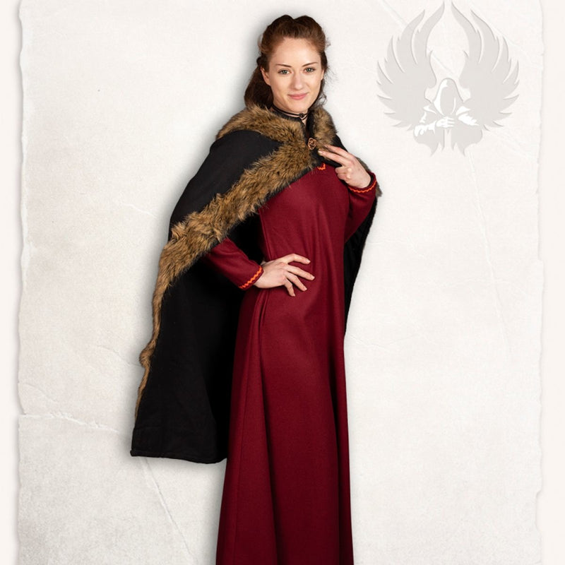 Viking mantel Bjorn zwart