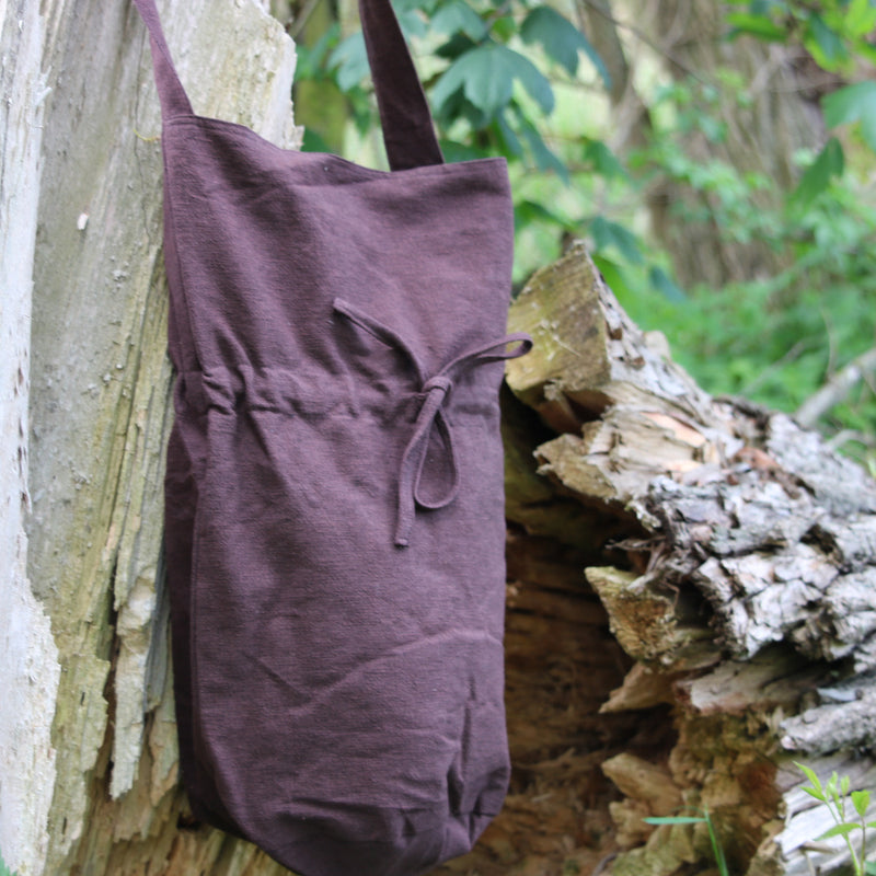 Textielen schoudertas, bruin