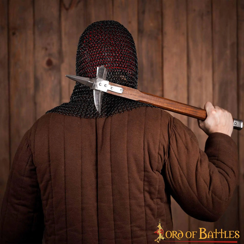 Ringbrynjekrage, svart, osnitat runda ringar 