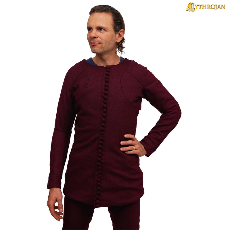 14de eeuwse pourpoint Charles de Blois, wol, dieprood