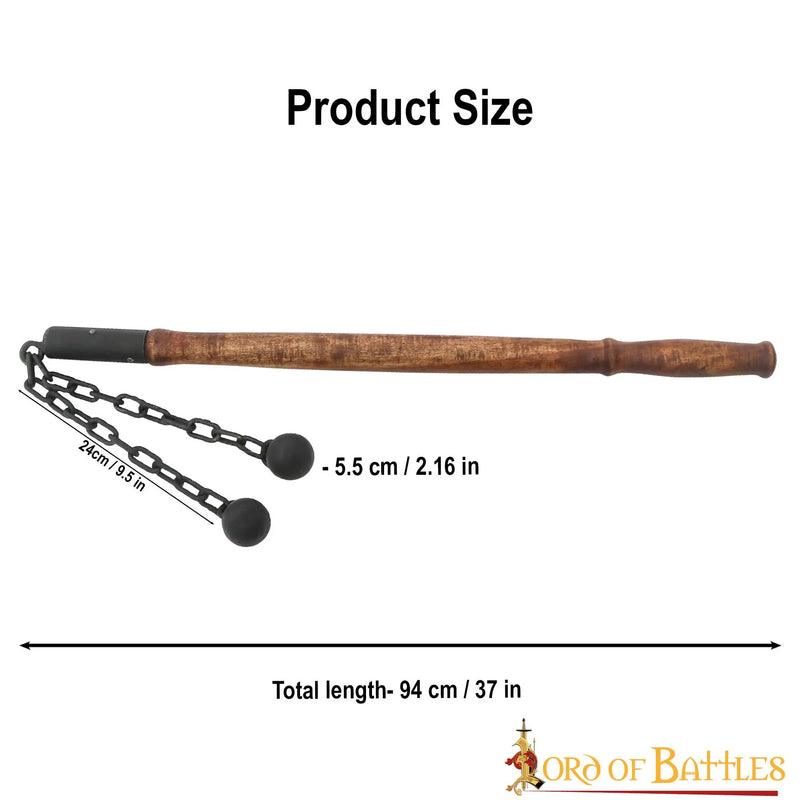 Double medieval flail, semi-sharp