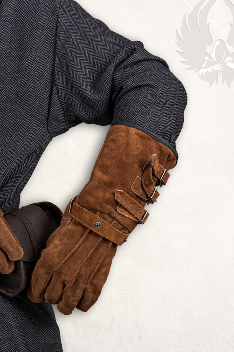 Leren handschoenen Kandor, lichtbruin