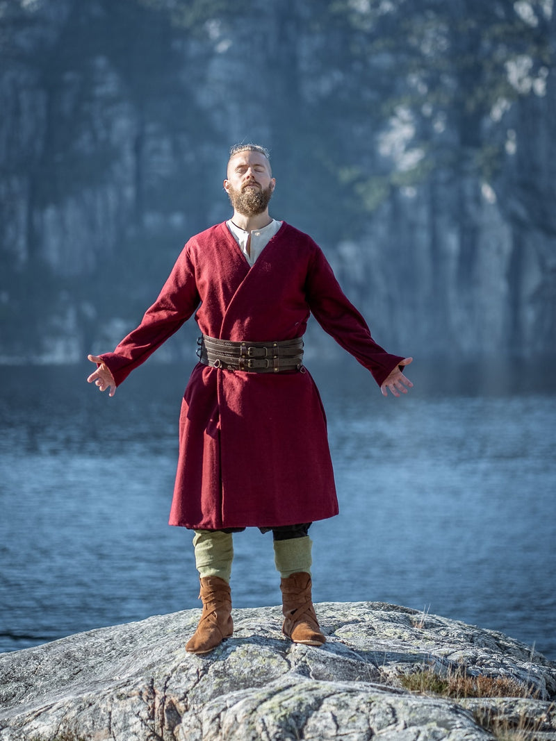 Kaftan Gustav, rood, wolmix