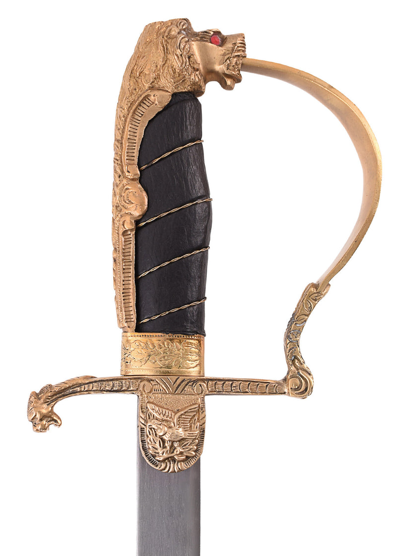 Duitse officierssabel leeuwenkop, semi-scherp