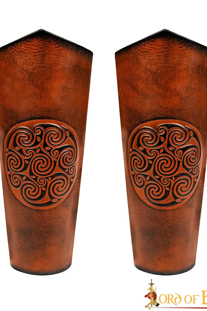 Leren bracers Ingalvur, lang