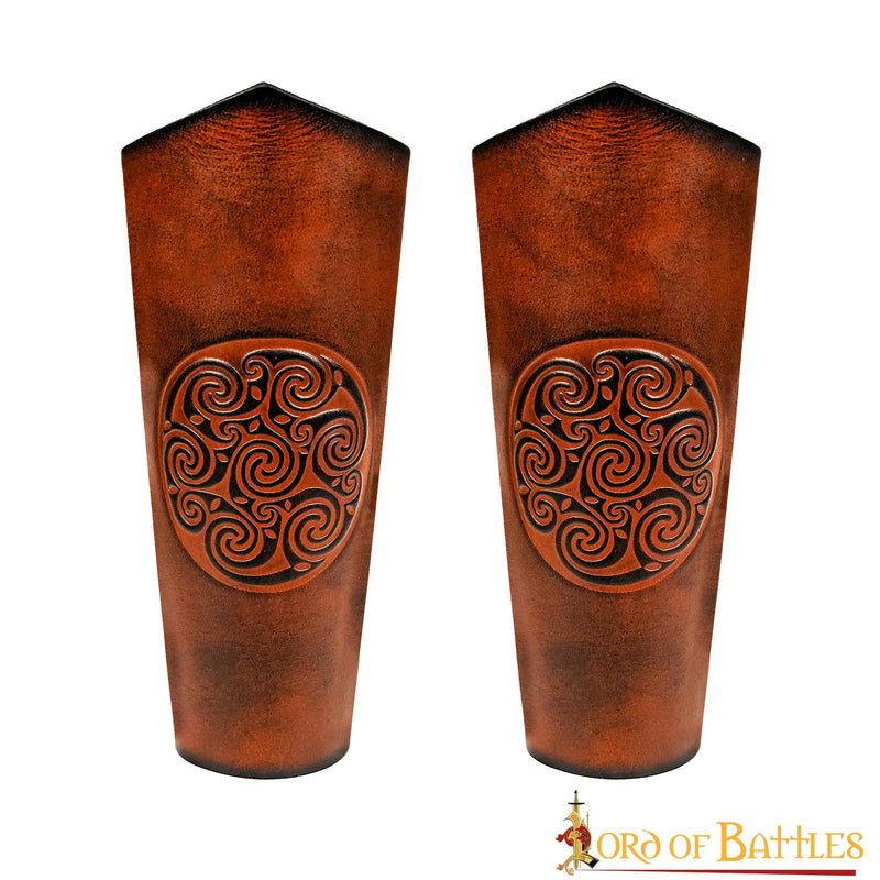 Leren bracers Ingalvur, lang
