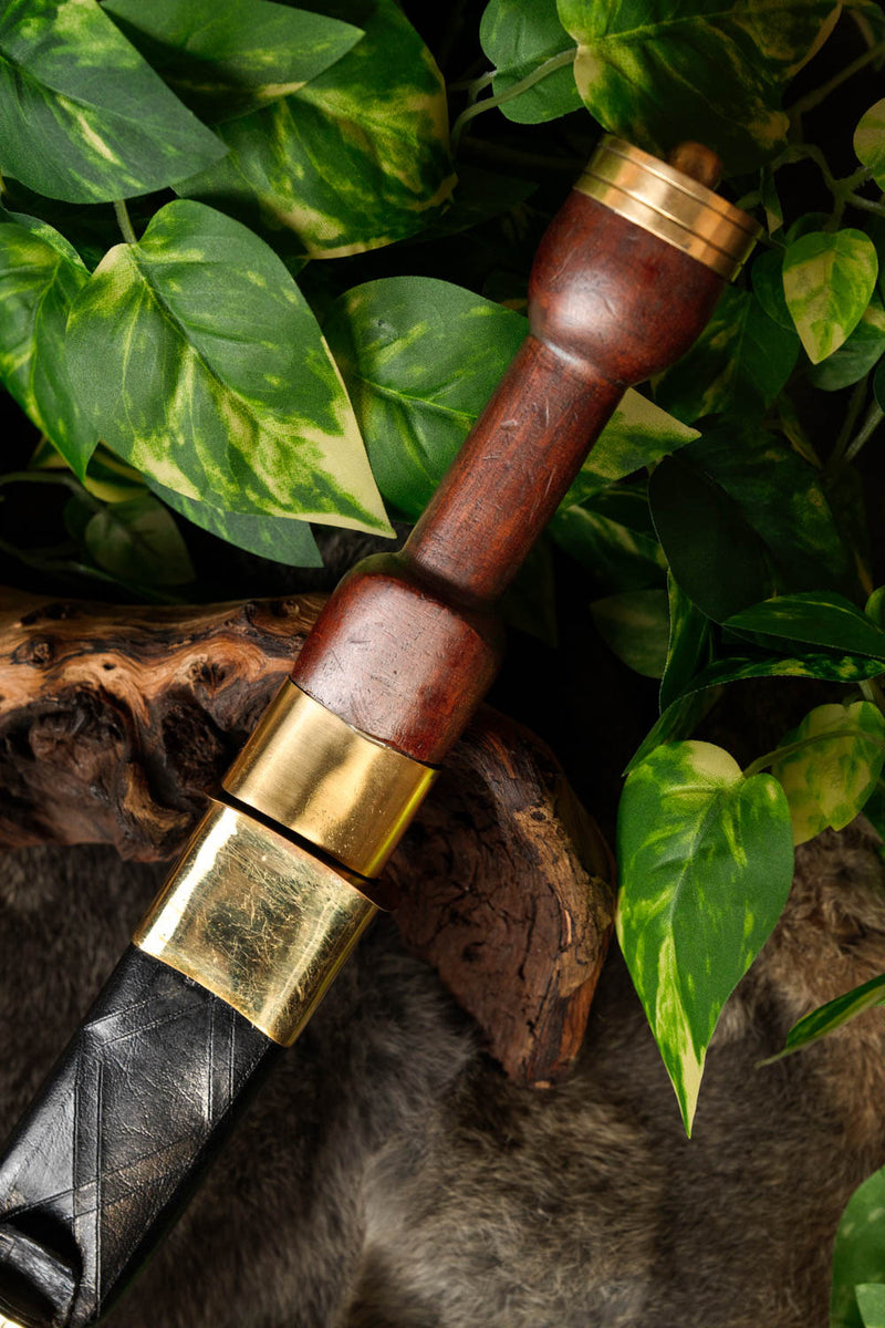 Sgian achlais met mes en vork, semi-scherp