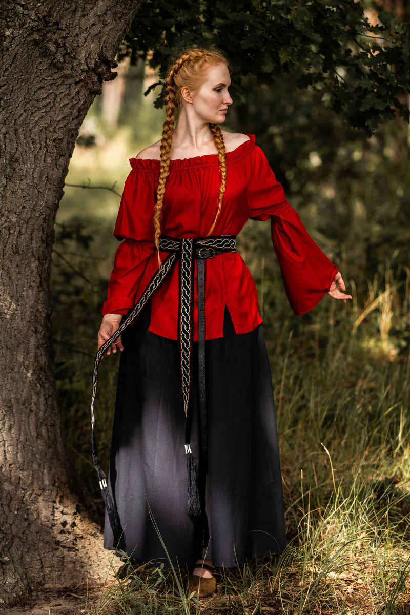 Renaissanceblouse, rood