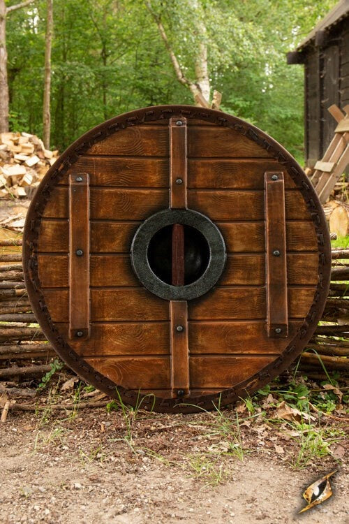 GRV scudo Thegn, bianco-legna, 70 cm 