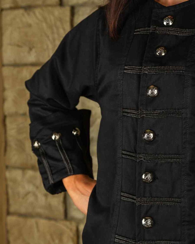 Piraten jas Enigo, zwart