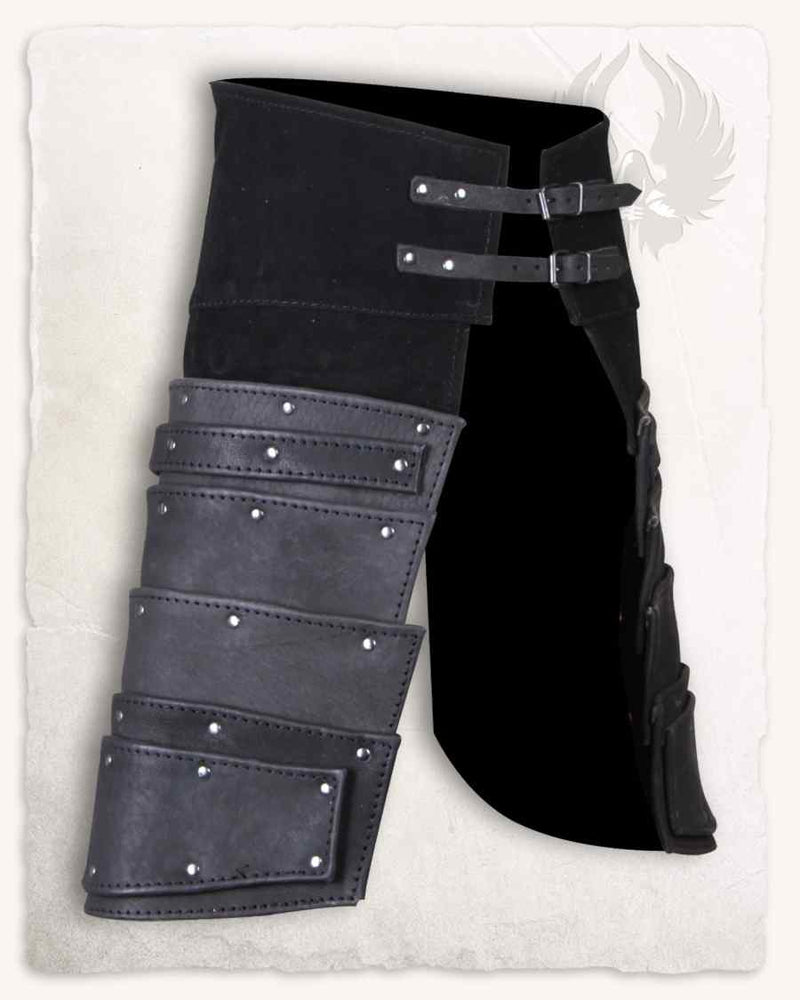 Leren tassets Albrecht, zwart