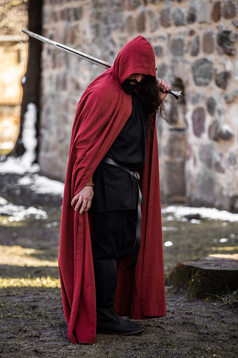 Katoenen mantel, rood