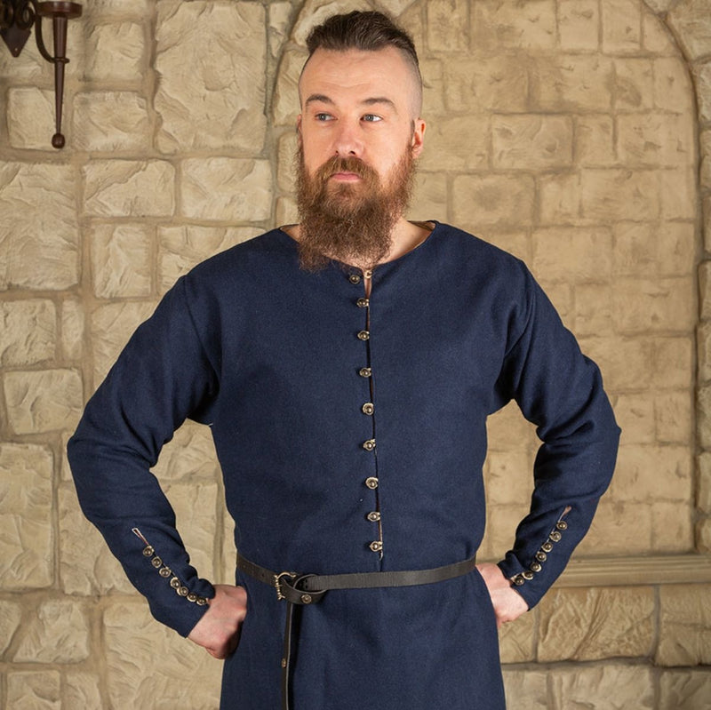 Cotehardie Rafael, ullblandning, blå 