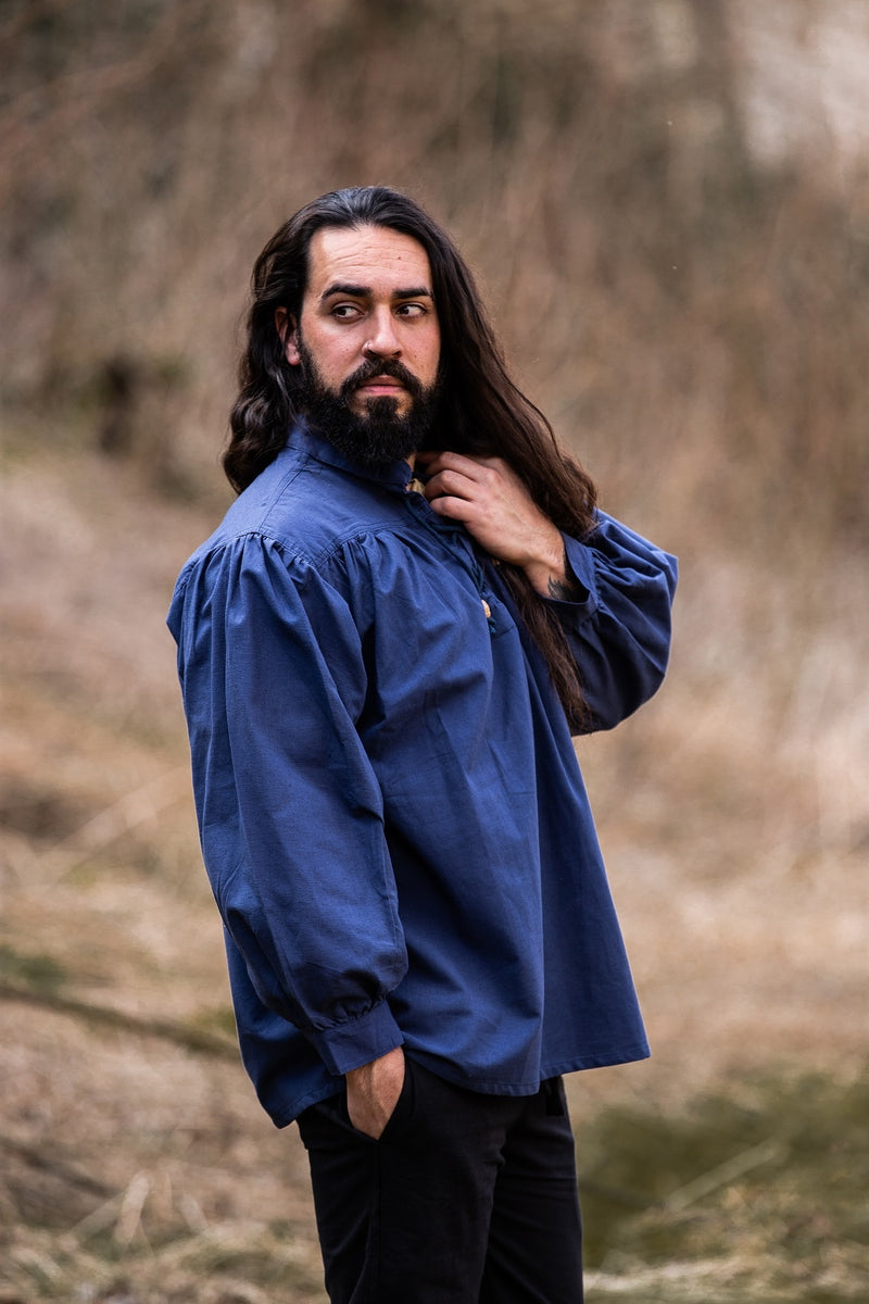 Camicia medievale, blu 