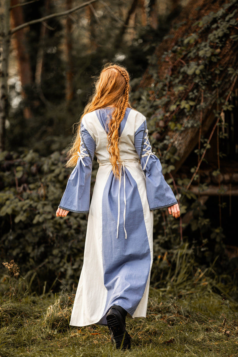 Średniowieczna sukienka Serena, niebieska