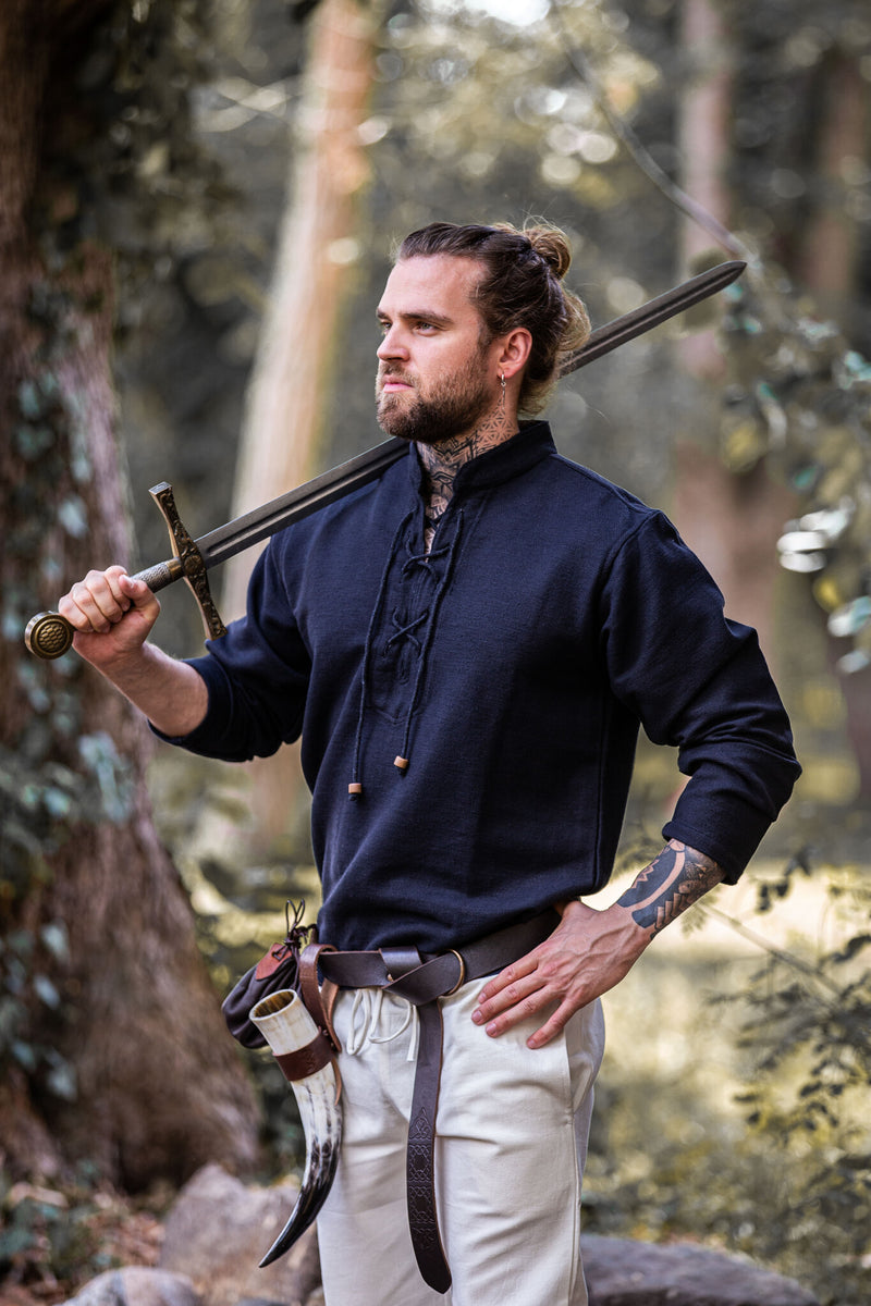 Chemise en coton épais, noir 