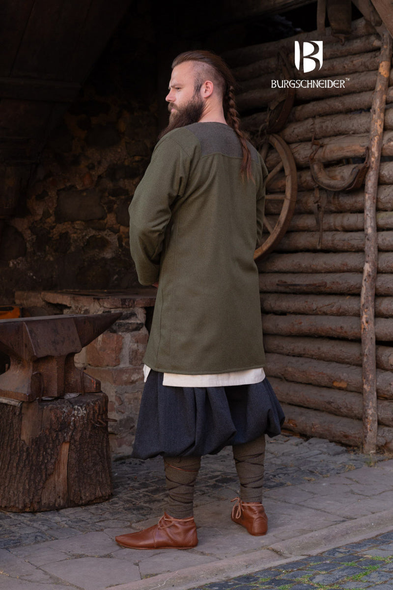 Rusvik Viking tunic Szimon, olive, wool mix