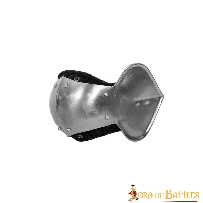 Medieval poleyns, knee cops with rondels, 1.6 mm