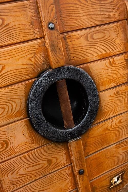 GRV scudo Thegn, bianco-legna, 70 cm 