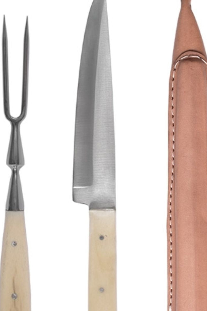 15e-16e eeuwse bestekset mes en vork, roestvrij staal