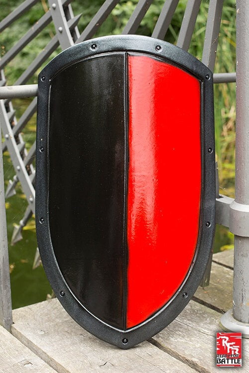 LARP vliegerschild zwart/rood