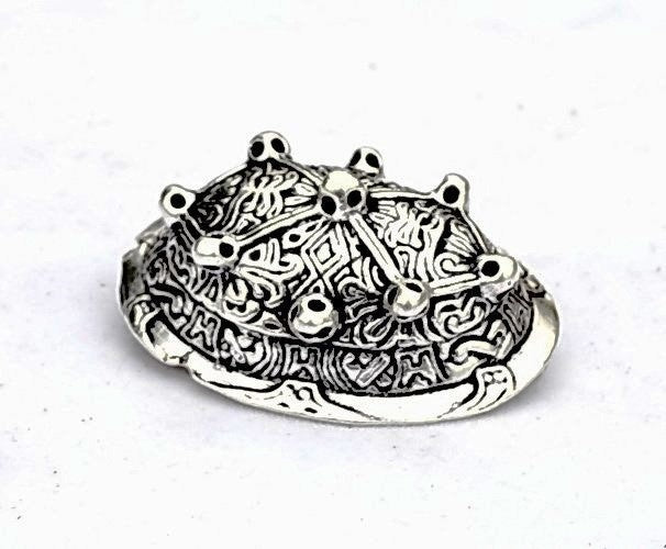 Viking tortoise brooch Dublin, silver-plated, price per piece