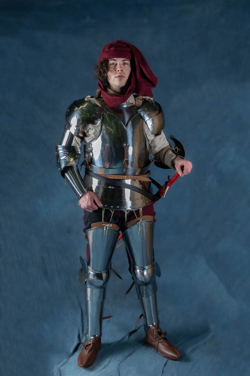 Chaperon Rogier van der Weyden, uldblanding, bordeaux rød 