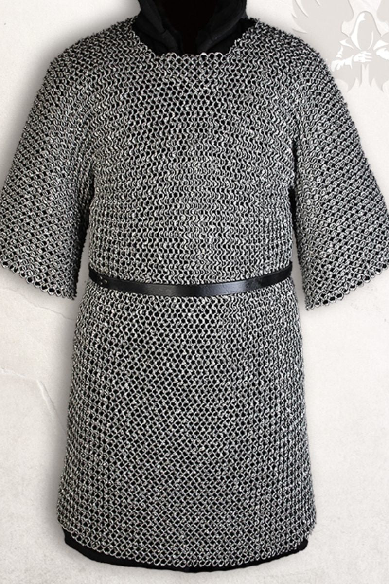 Hauberk, ronde ringen, ronde klinknagels 9 mm