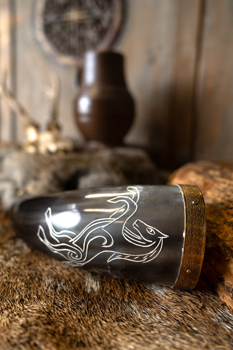 Keltische corne à boire Epona deluxe, 300-500 ml 