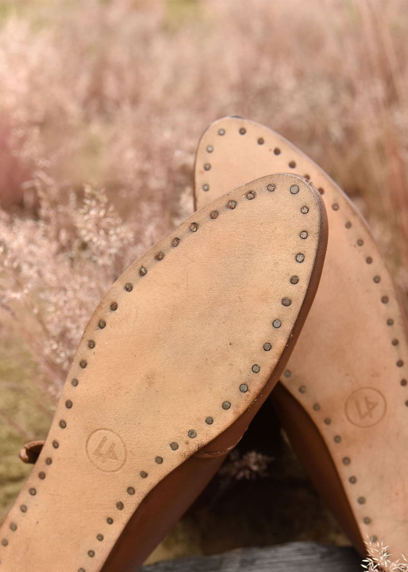 Viking laarzen met knopen, bruin