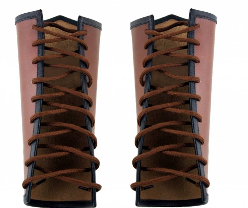 Vegvisir leren bracers, onderarmbeschermers, bruin