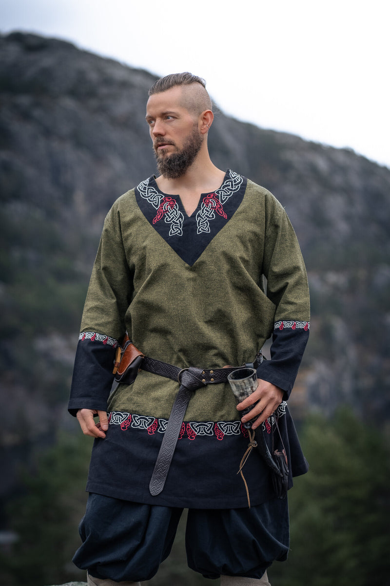 Viking tuniek Haakon, olijfgroen