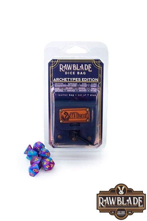 Sac à dés avec ensemble de dés Wizard 