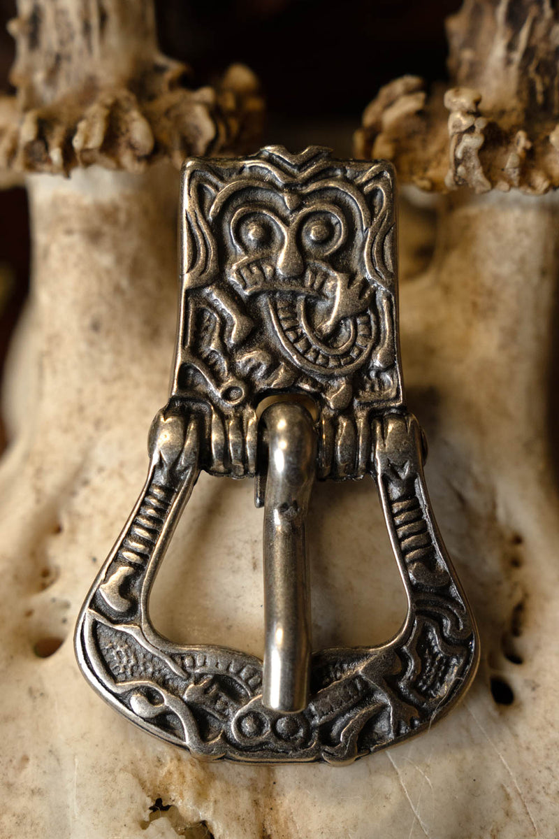 Viking buckle Birka, silvered