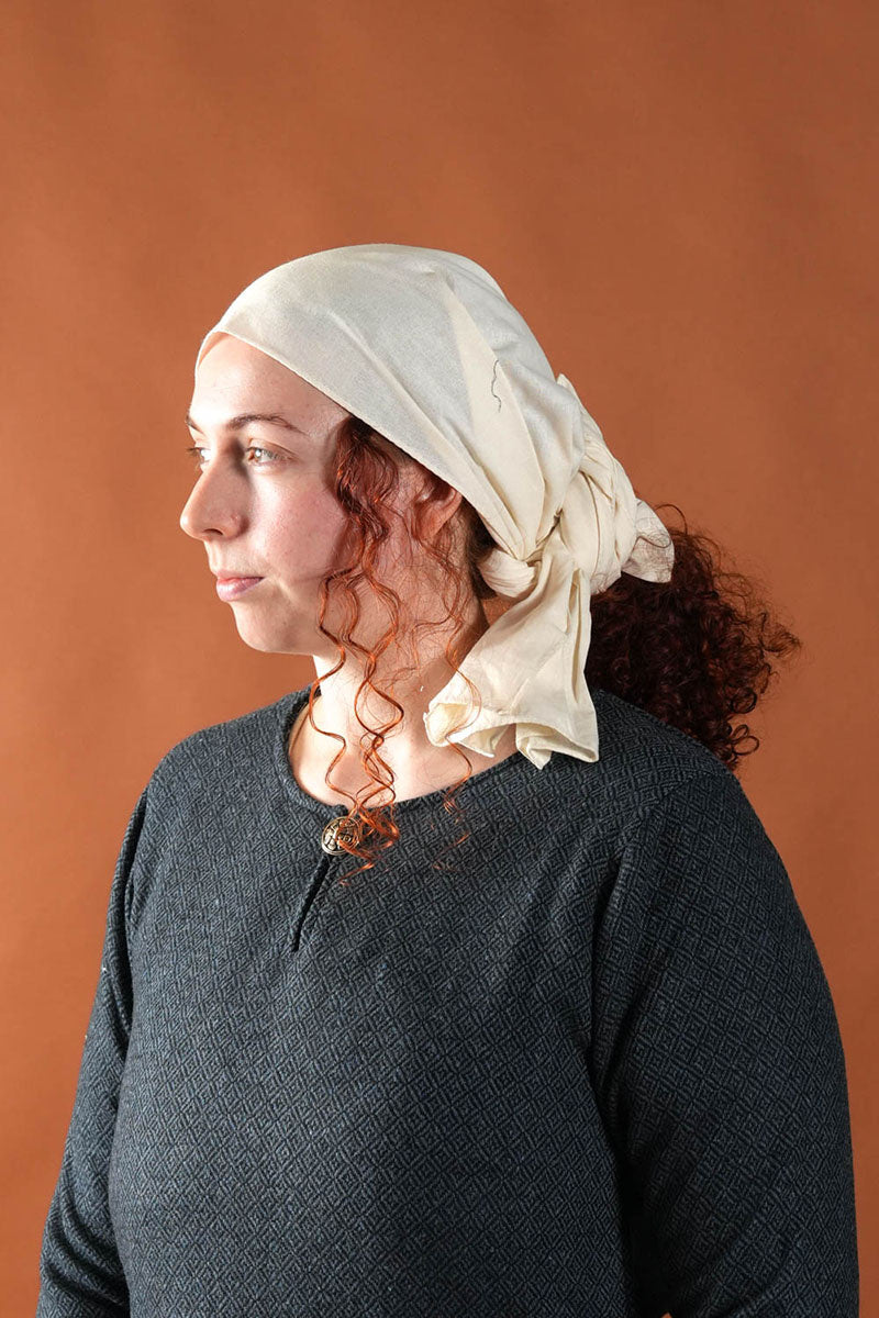 Viking kjole Sigrun, diamant twill, uldblanding, blå-sort 