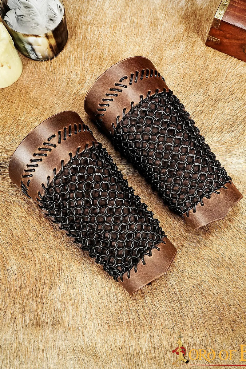 Leren monster hunter bracers met maliën