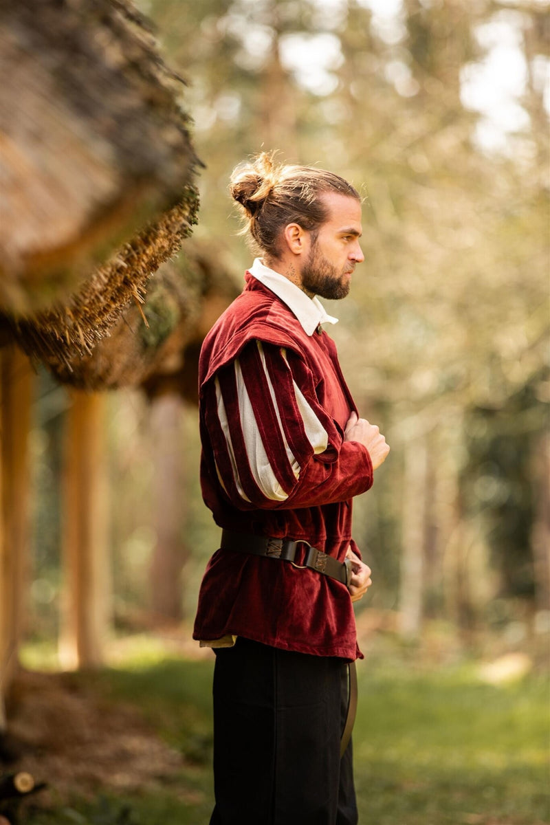 Doublet met open mouwen, rood