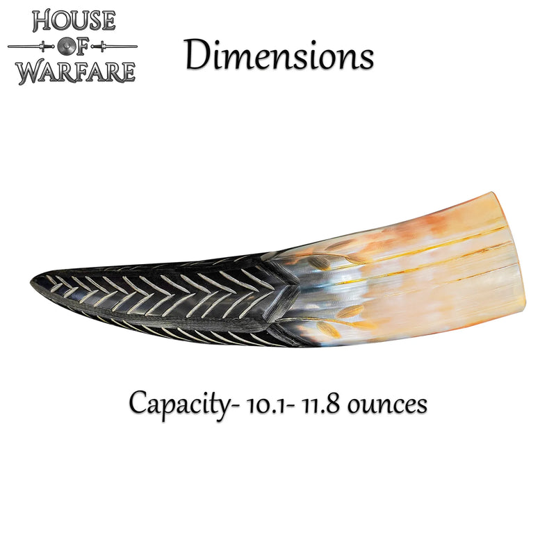 Gnome corne à boire gravé, 300-500 ml 