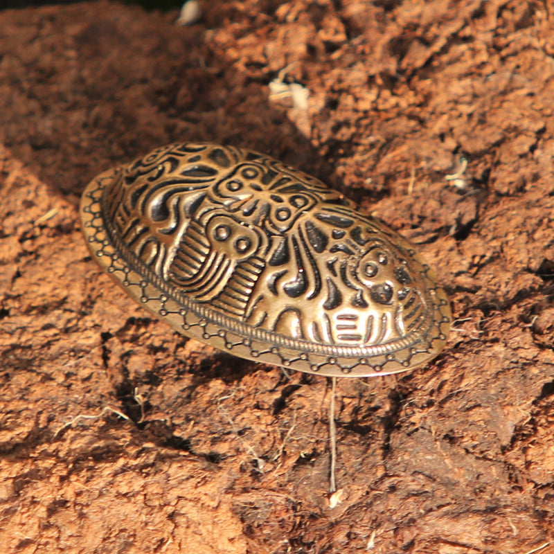 Viking schildpad broche Finland, brons, prijs per stuk